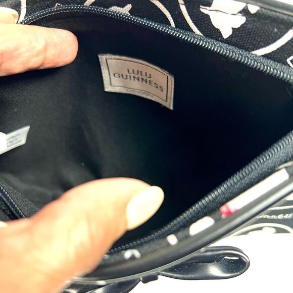 Vintage Lulu Guinness Black and White Graphic Shoulder Bag - Picture 7 of 10